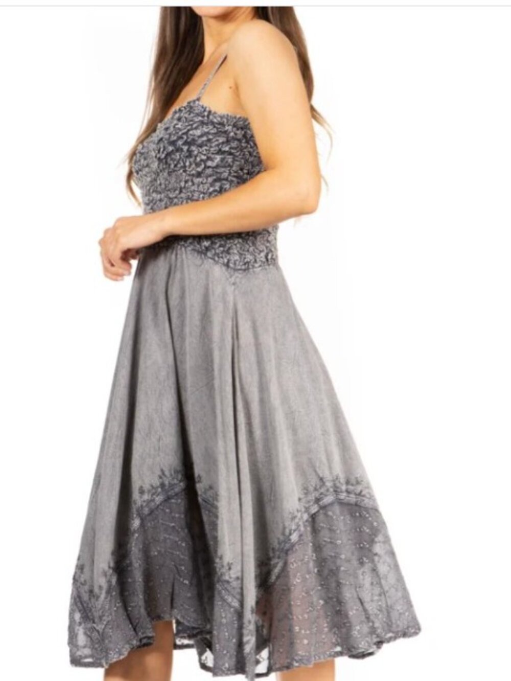 Sakkas Aphrodite Embroidered Batik Dress NWT